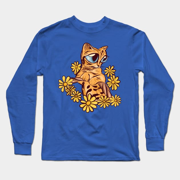 Big eyes kitty Long Sleeve T-Shirt by Mimie20